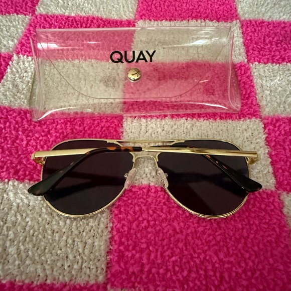 Quay Australia Rose Gold Aviator Sunglasses - Picture 3 of 9